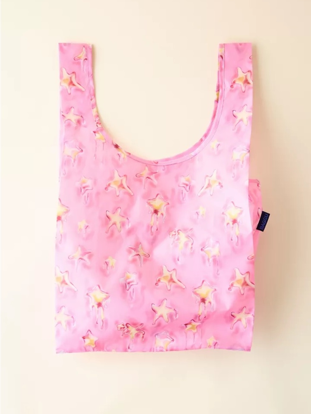 🎀3/$25🎀 BAGGU Pink Star Patterned Standard Reusable Tote Bag